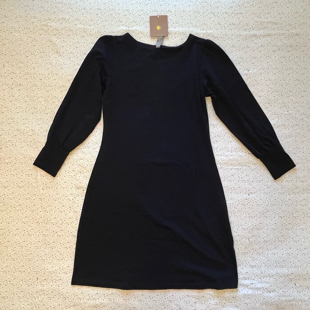 NWT Mata Traders Black Long-Sleeved Mini Dress - Picture 4 of 12